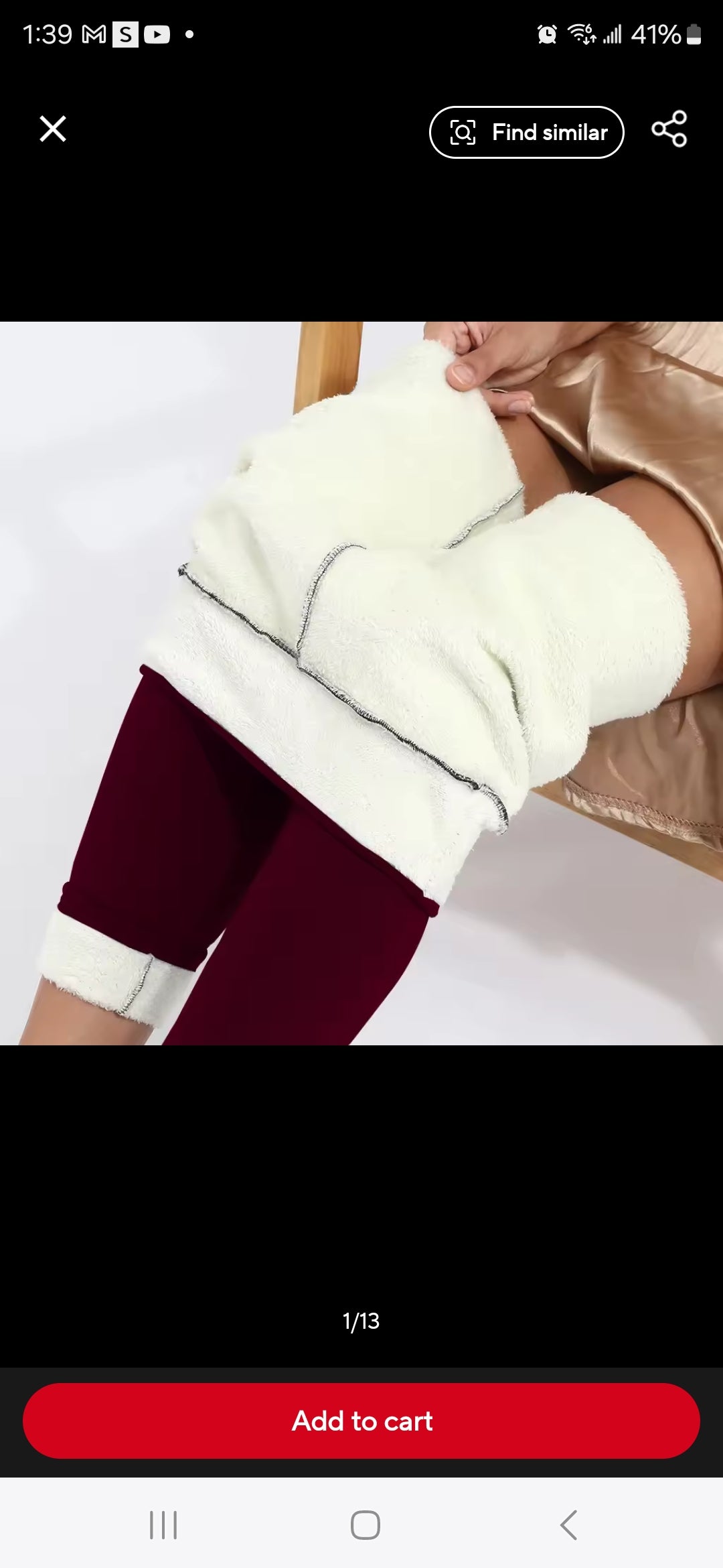 Winter leggings small size straight