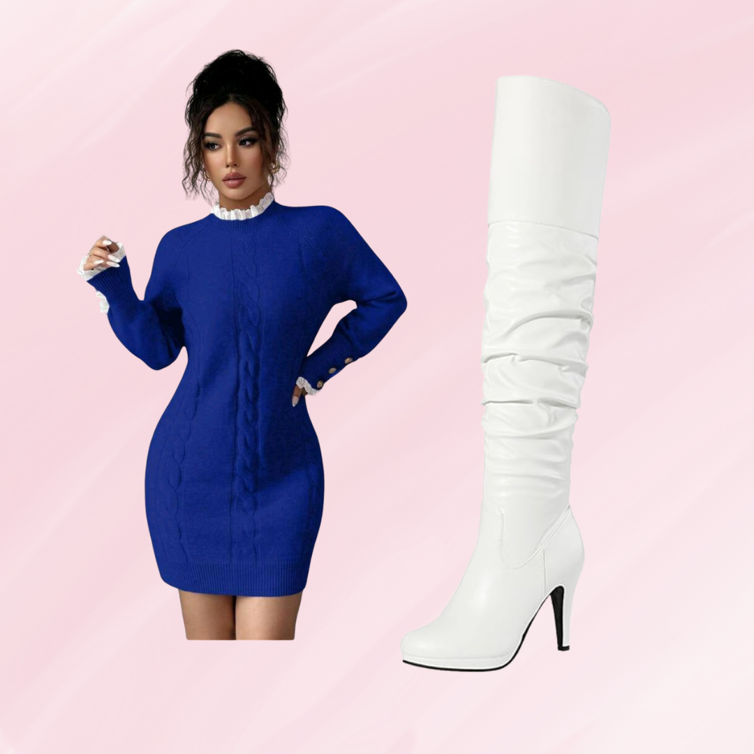 Dress and boots combo
