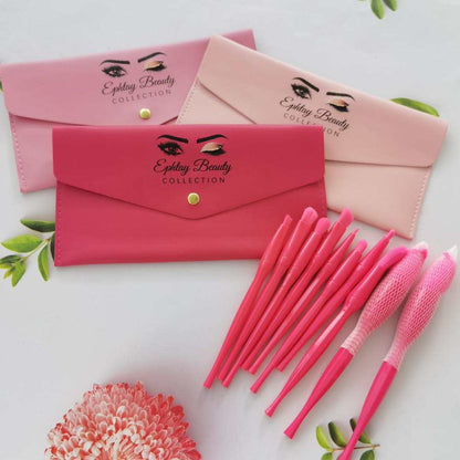Makeup brushes cosmetic bag