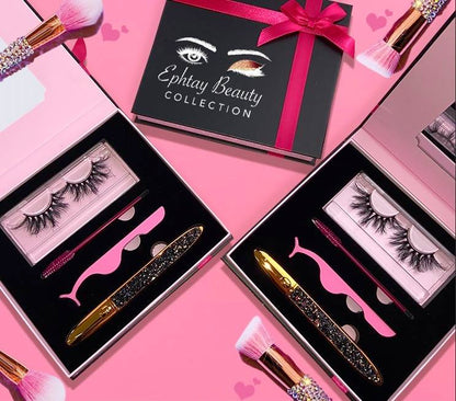 Eyelashes lashes box faux mink two tone 25mm Eyelash