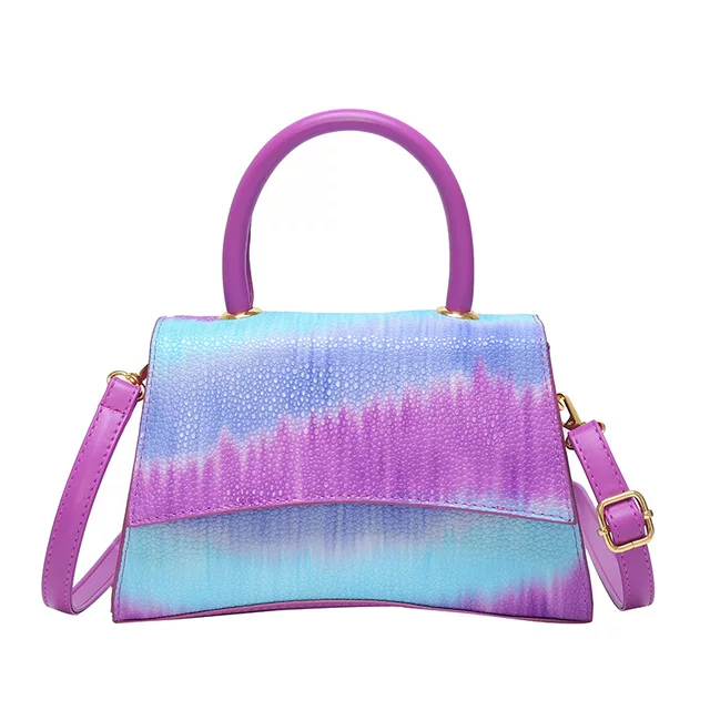 1pc pu material color-blocking lovely bag