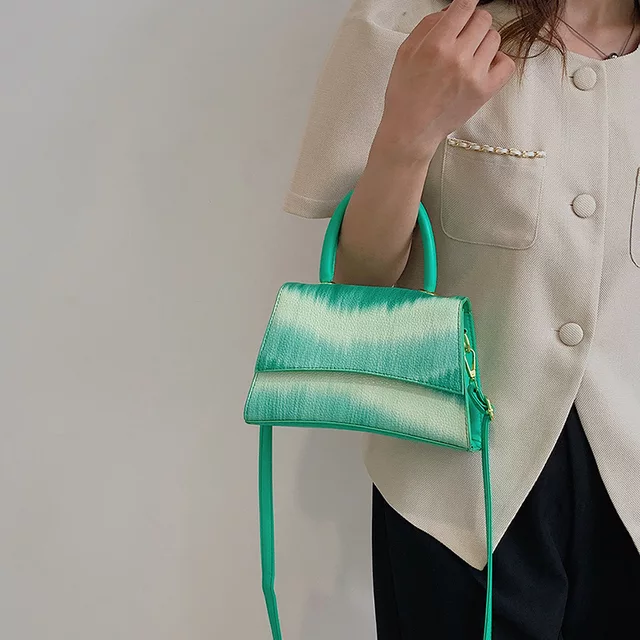 1pc pu material color-blocking lovely bag