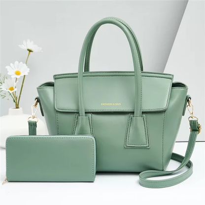 Women zip multi pocket handbags