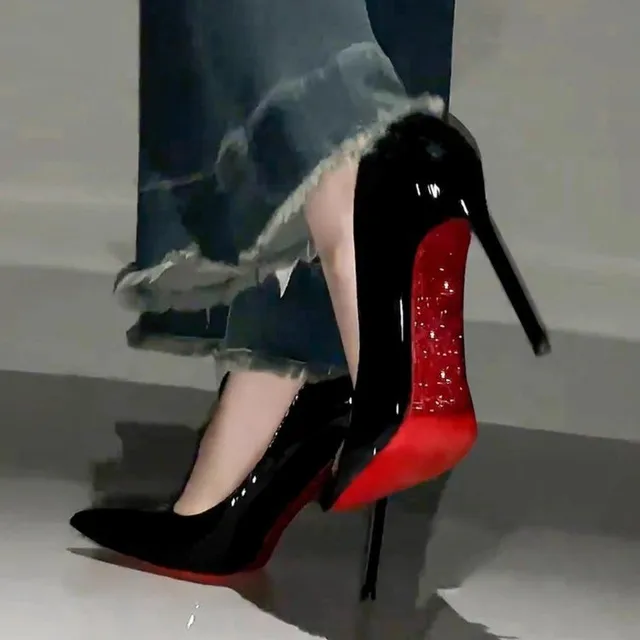 New high heels women sole rhinestone