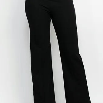 Wide led casual slit pants