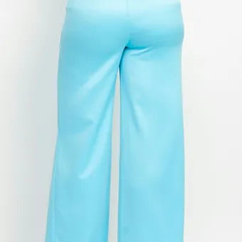 Satin High-rise wife leg pants