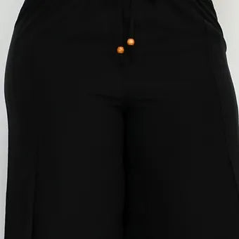 Side slit drawstring pants