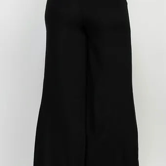 Side slit drawstring pants