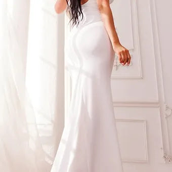 Lace Paneled Bust Maxi Dress