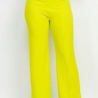 Wide led casual slit pants