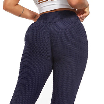 Printed Women Slimming Gym Fitness Workout High Waisted Textured Scrunch Butt Li