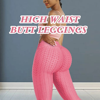 Printed Women Slimming Gym Fitness Workout High Waisted Textured Scrunch Butt Li