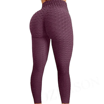 Printed Women Slimming Gym Fitness Workout High Waisted Textured Scrunch Butt Li