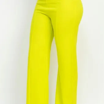 Wide led casual slit pants