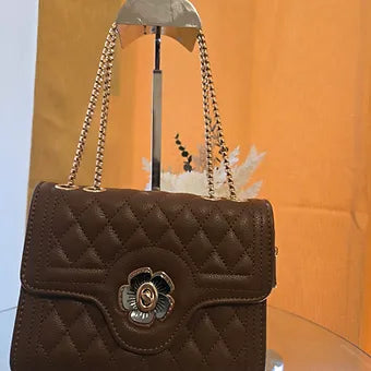 New Trendy Fashion Lock Chains One-Shoulder Women's PU Leather High Quality Desi