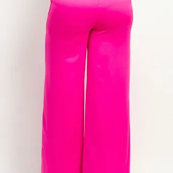 Satin High-rise wife leg pants