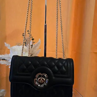 New Trendy Fashion Lock Chains One-Shoulder Women's PU Leather High Quality Desi