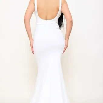 Lace Paneled Bust Maxi Dress