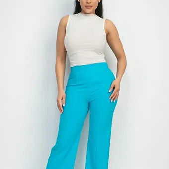 High-rise Elastic cargo pants