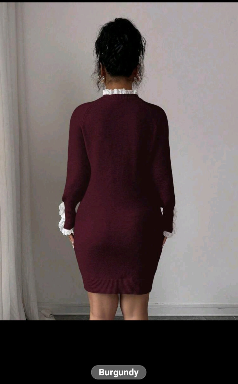 The Royals Sculpt knit mini dress - Burgundy