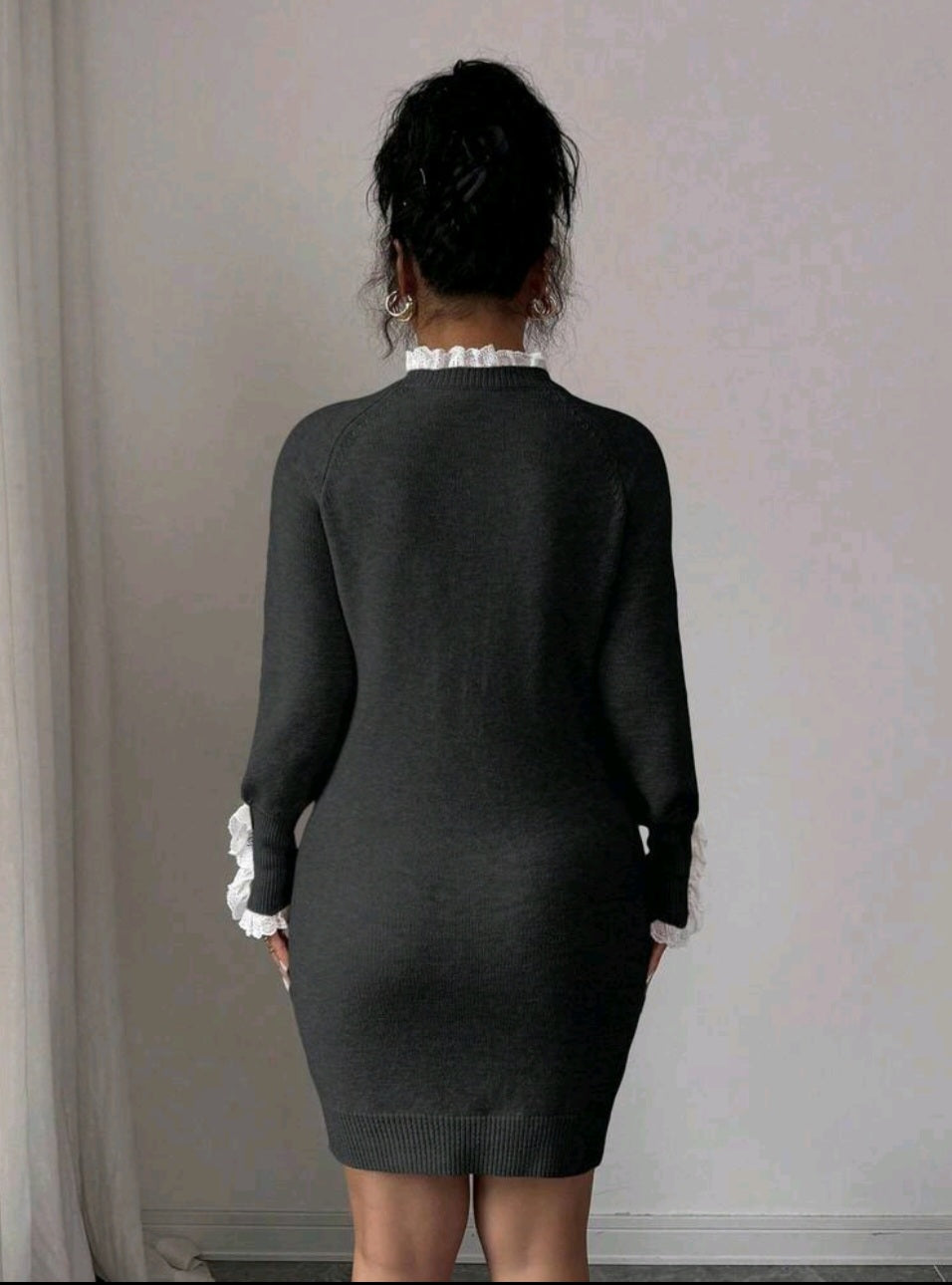 The Royale sculpt knit mini Dress gray