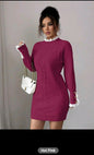 The Royale Sculpt knit mini Dress hot pink