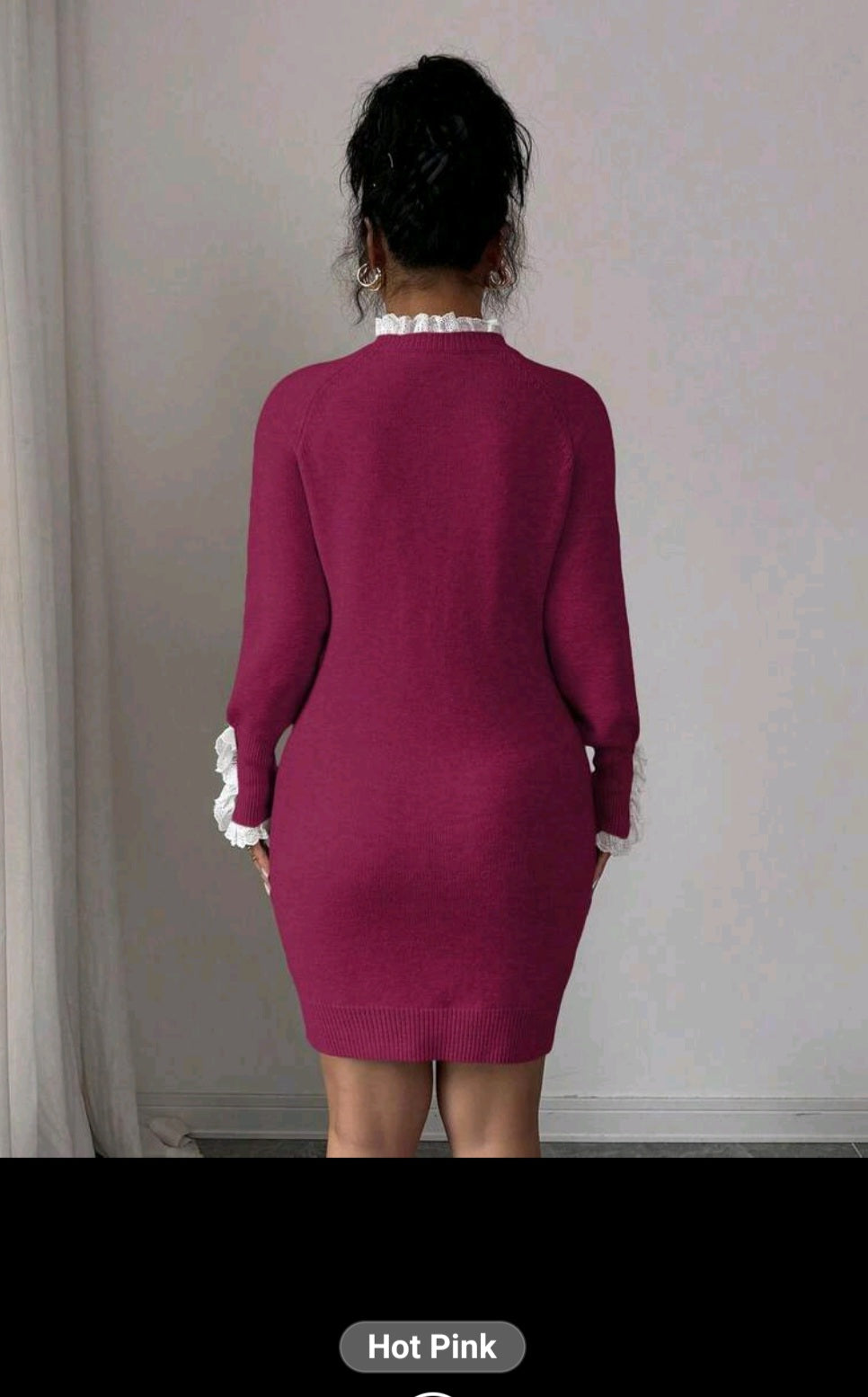 The Royale Sculpt knit mini Dress hot pink