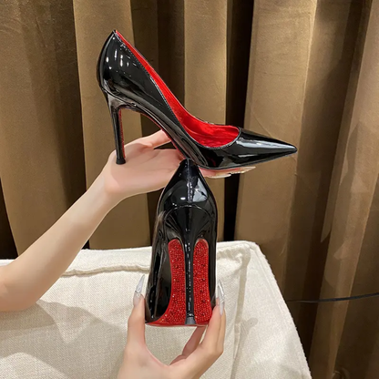 New high heels women sole rhinestone
