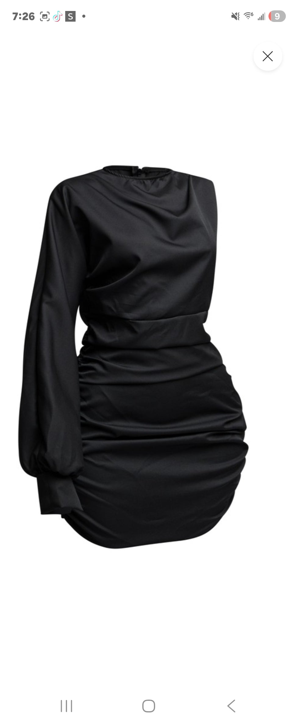 One sleeve mini dress