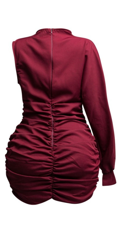 One sleeve mini dress